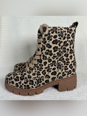 Thereabouts Little Girls Blakely Leopard Chunky Heel Boots NWT Size 3